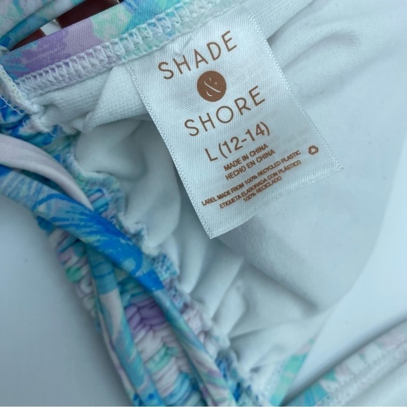 Shade & Shore Adjustable Coverage Floral and Blue Bikini- Large - Picture 4 of 5